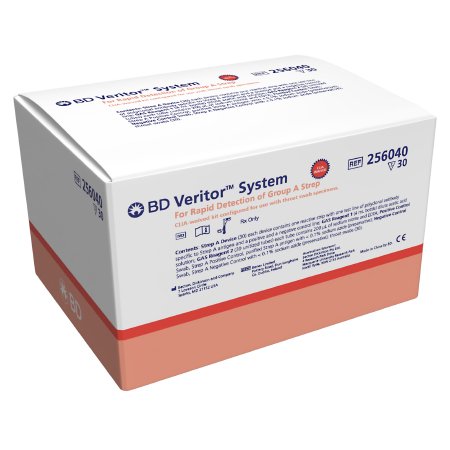 Rapid Test Kit BD Veritor™ System Infectious Disease Immunoassay Strep A Test Throat Swab Sample 30 Tests CLIA Waived (30/KT 12KT/CS) by BD  ID 256040